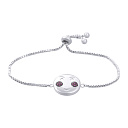 Браслет декоративный из серебра с фианитом