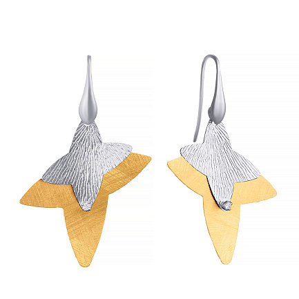 Серьги из серебра с фианитом