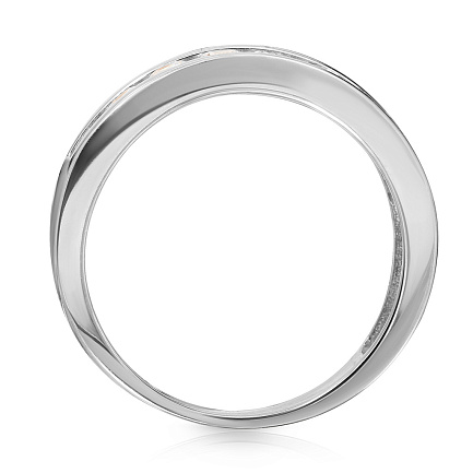 Кольцо из белого золота с фианитами