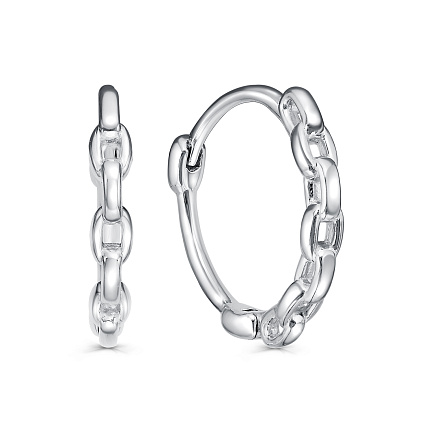 Серьги с английским замком из серебра