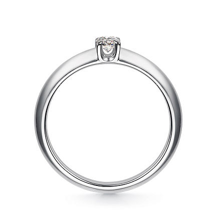 Кольцо из белого золота с бриллиантом