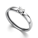 Кольцо из белого золота с бриллиантом