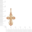 Крест из красного золота с рубинами