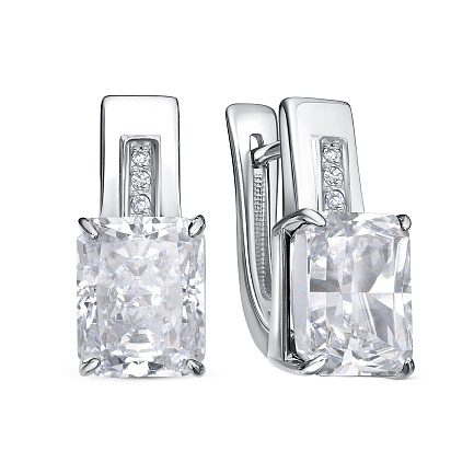 Серьги с английским замком из серебра