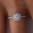 Кольцо из белого золота с бриллиантами