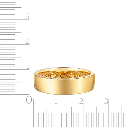 Кольцо обручальное из желтого золота