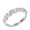 Кольцо помолвочное из белого золота с бриллиантами