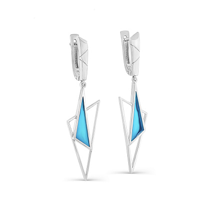 Серьги с английским замком из серебра