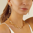 Серьги с английским замком из серебра с позолотой