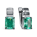 Серьги с английским замком из серебра