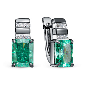 Серьги с английским замком из серебра