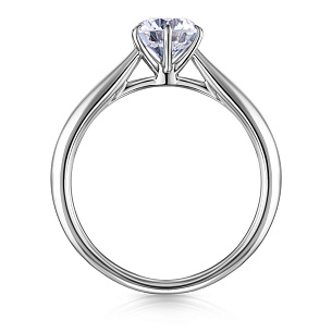 Кольцо из белого золота с бриллиантом