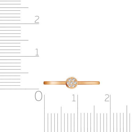 Кольцо из белого золота с бриллиантами