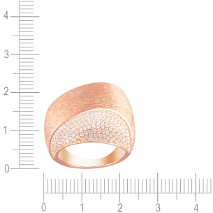 Кольцо из серебра с фианитом