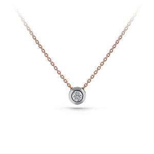 Колье из красного золота с бриллиантом