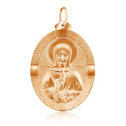 Подвеска иконка "Святая Матрона" из золота