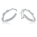 Серьги из серебра с фианитом