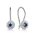Серьги из серебра с фианитом