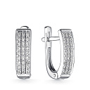 Серьги с английским замком из белого золота