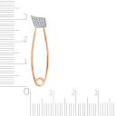 Булавка из красного золота с фианитом