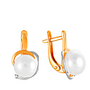 Серьги с английским замком из красного золота