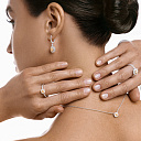 Серьги с английским замком из белого золота с бриллиантами