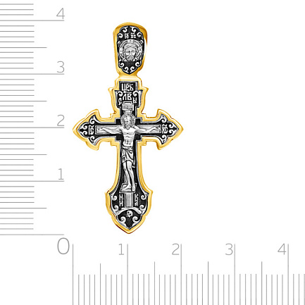 Крест из серебра с позолотой