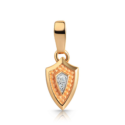 Подвеска из красного золота с бриллиантами