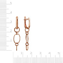 Серьги с английским замком из красного золота