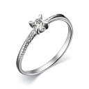 Кольцо из белого золота с бриллиантами