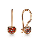 Серьги с французским замком из серебра с позолотой