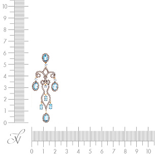 Подвеска из желтого золота с бриллиантами, топазами