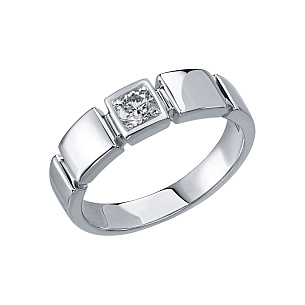 Кольцо из белого золота