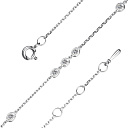 Браслет декоративный из серебра с фианитами