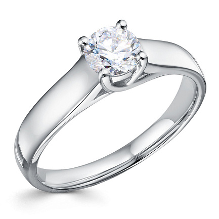 Кольцо из платины с бриллиантом