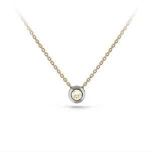 Колье из желтого золота с бриллиантом