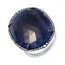 Кольцо из желтого золота с бриллиантами, корундом