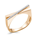 Кольцо из красного золота с бриллиантами