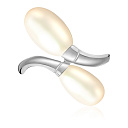 Кольцо из белого золота с жемчугом