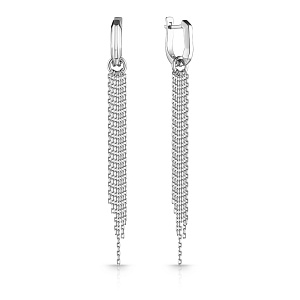 Серьги с английским замком из серебра