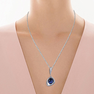 Подвеска из серебра с стеклом