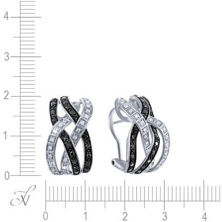 Серьги из белого золота с бриллиантами