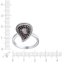 Кольцо из серебра с фианитом