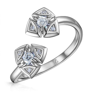 Кольцо из белого золота