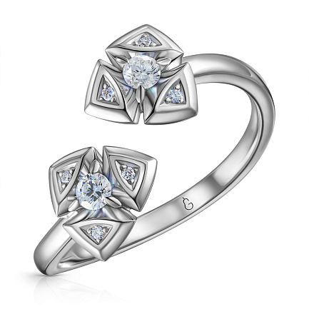 Кольцо из белого золота