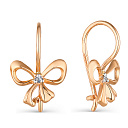 Серьги из красного золота с бриллиантами