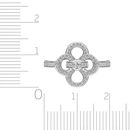 Кольцо из белого золота с бриллиантами