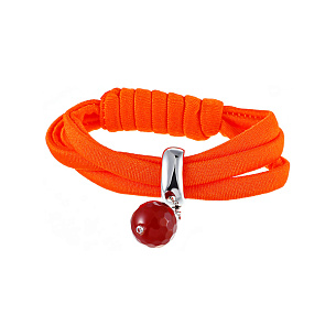 Браслет декоративный из серебра с агатом, фианитом