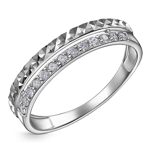 Кольцо из белого золота с бриллиантами