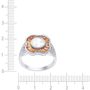 Кольцо из серебра с фианитом